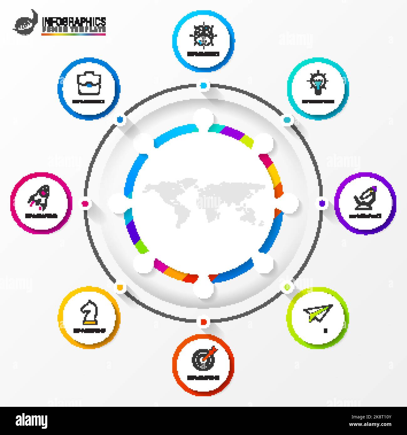 Infografik-Design-Vorlage. Kreatives Konzept mit 8 Schritten. Kann für Workflow-Layout, Diagramm, Banner, webdesign verwendet werden. Vektorgrafik Stock Vektor
