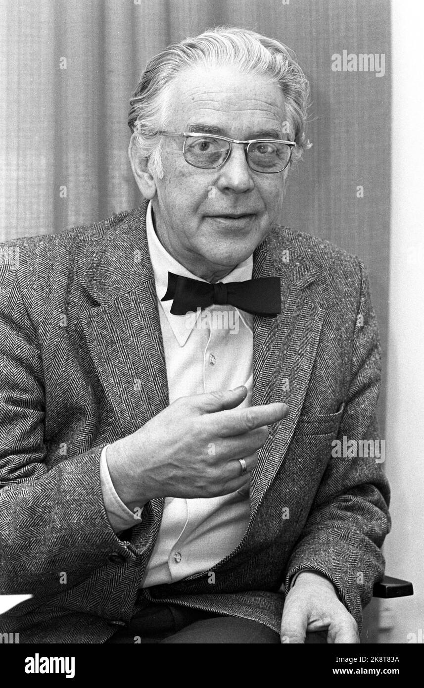 Oslo 23/03-1977. Prof. Leif Holbæk-Hanssen. L. 8504. NTB/ NTB Foto: Bjørn Sigurdsøn / NTB / NTB Stockfoto