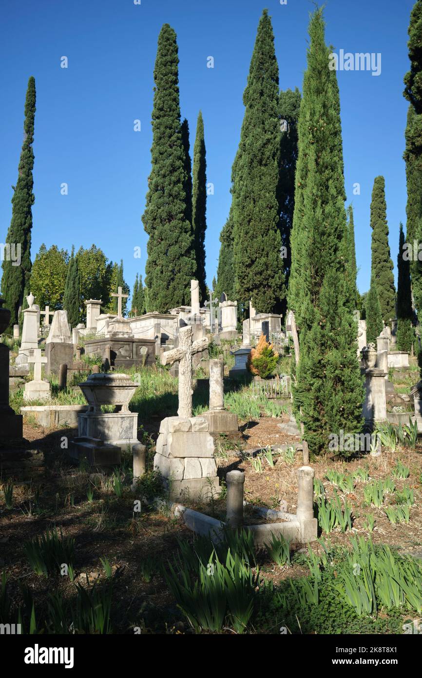 Der Englische Friedhof Florenz Italien Stockfoto