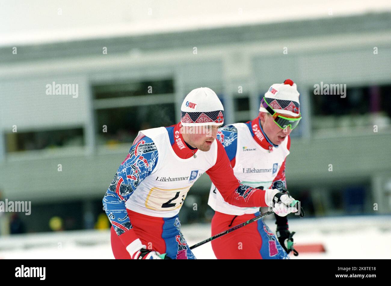 Olympische Winterspiele 19940224 in Lillehammer. Kombinierter