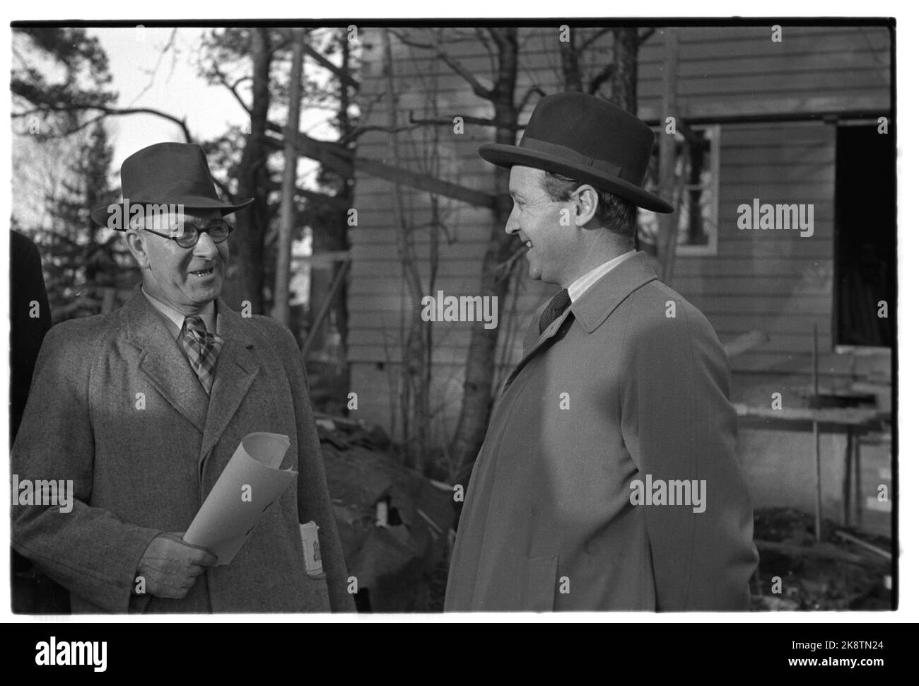 Oslo. 19481119. Selvaaghuset in Jomfrustien 2b. Aufgeführt 1948. Architekt Sven Nicolaysen. Foto: NTB / NTB Stockfoto