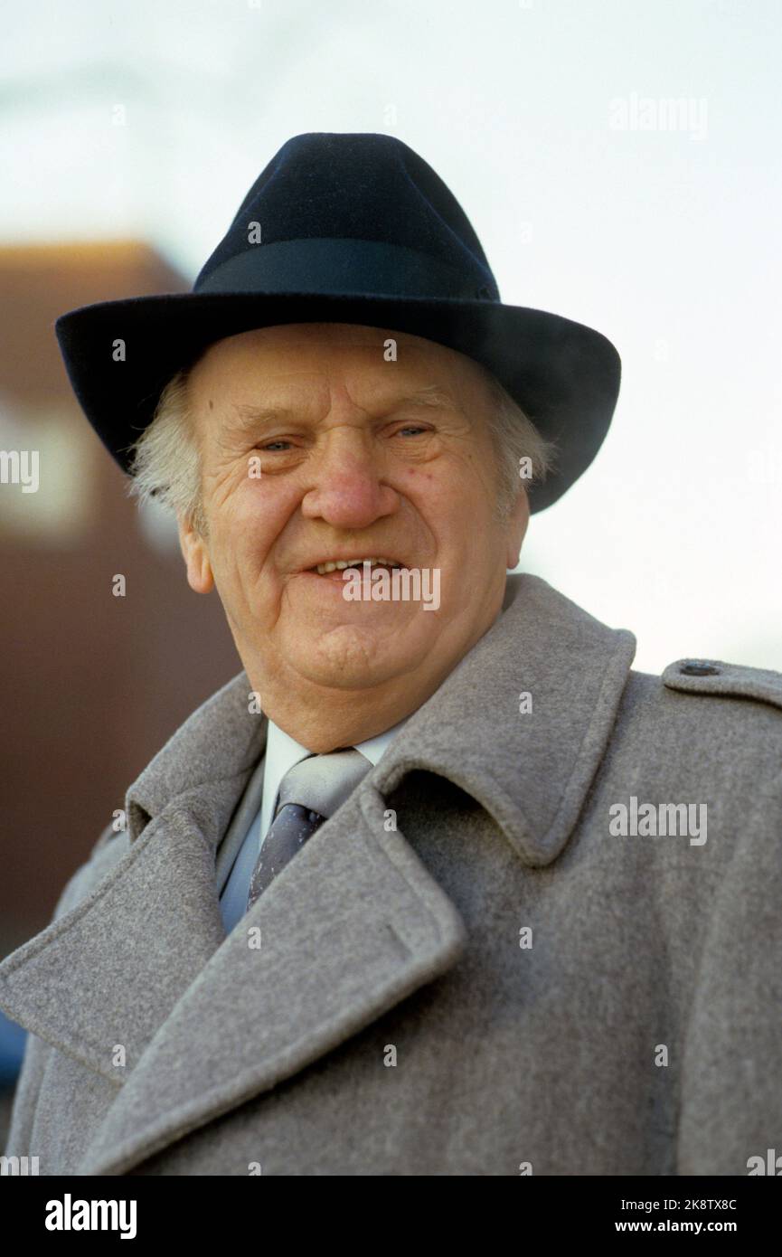 Oslo 19850118. Prediger Aage Samuelsen, lächelndes Porträt. Foto Bjørn Sigurdsøn / NTB / NTB Stockfoto