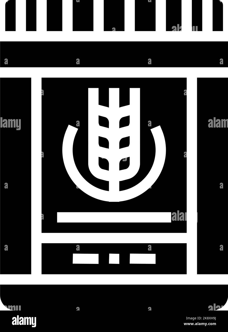 Grassaft Gerste Glyphe Symbol Vektorgrafik Stock Vektor