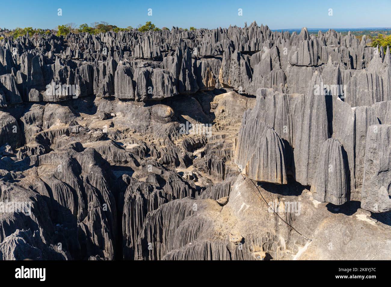 Das große Tsingy de Bemaraha von Madagaskar im Integralen Naturschutzgebiet Tsingy de Bemaraha der UNESCO Stockfoto