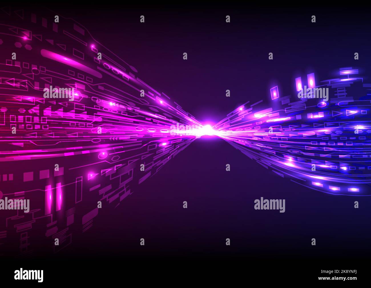 Abstrakte Hintergrund Signal Verbindung futuristische Technologie Interface System Grafik Design Vektor Illustration Stock Vektor