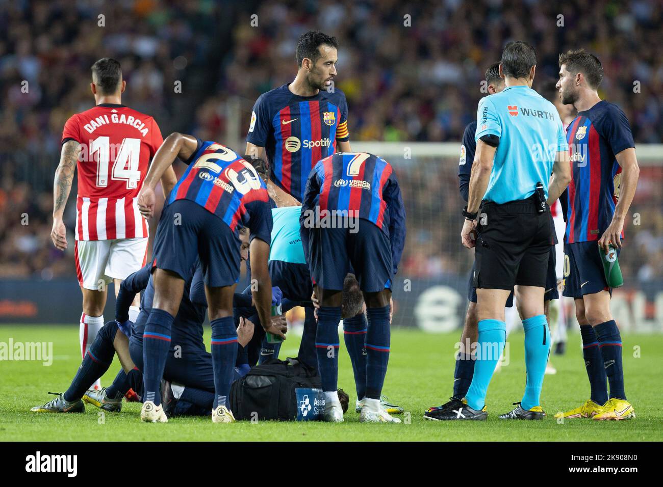 BARCELONA, SPANIEN - 23. OKTOBER: Gavi vom FC Barcelona beim Spiel der Primera Division zwischen dem FC Barcelona und dem Athletic Club de Bilbao am 23. Oktober 2022 im Spotify Camp Nou in Barcelona, Spanien (Foto: DAX Images/Orange PicBilder) Stockfoto