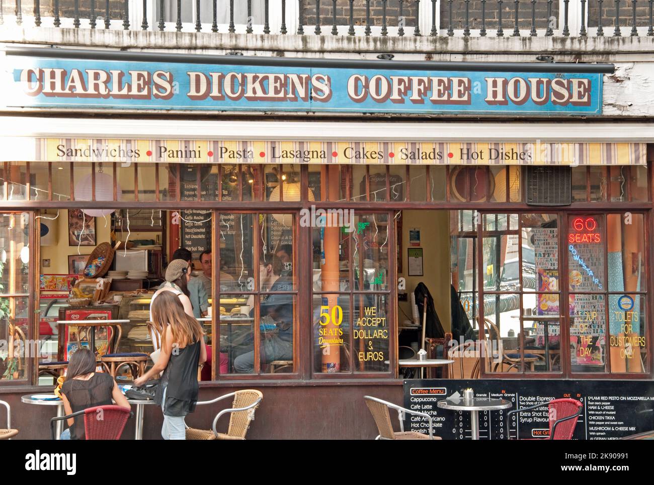Charles Dickens Coffee House, Covent Garden, London, Großbritannien Stockfoto