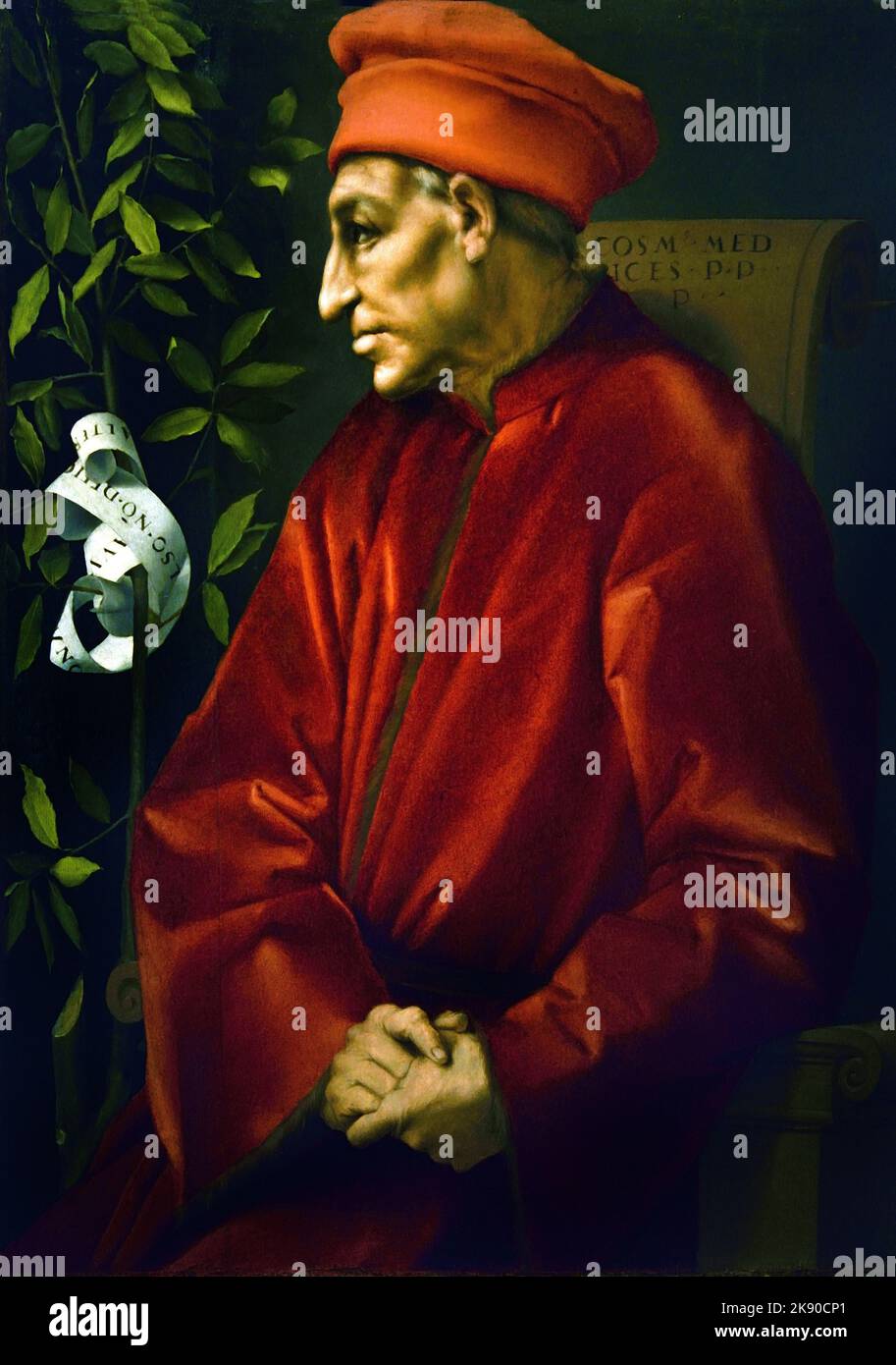 Porträt von Cosimo dem Älteren, Jacopo Carucci, bekannt als, Pontormo