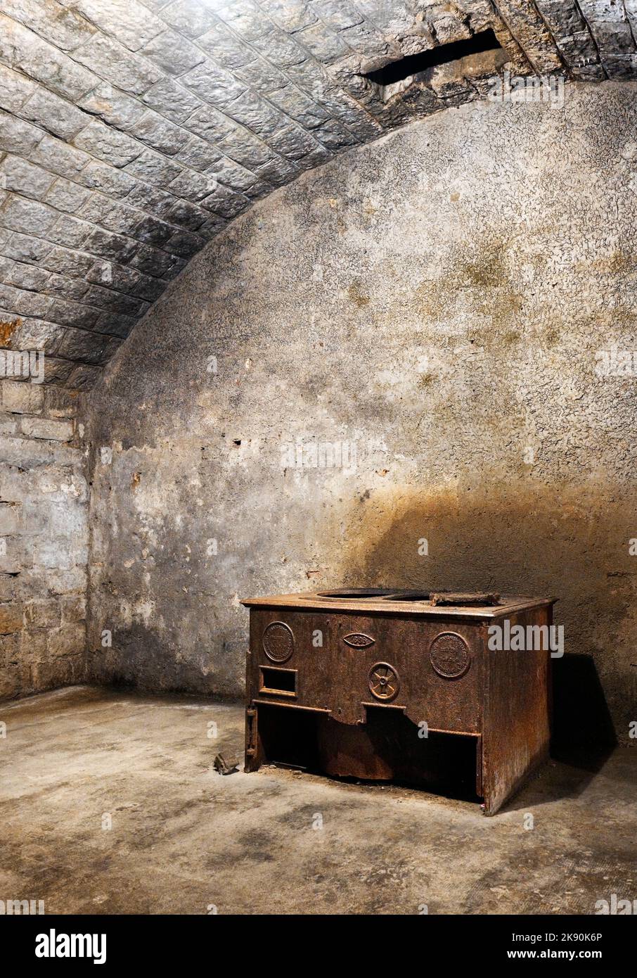 Frankreich, Maas, Douaumont, die Militärfestung von Douaumont, die Küche. Stockfoto