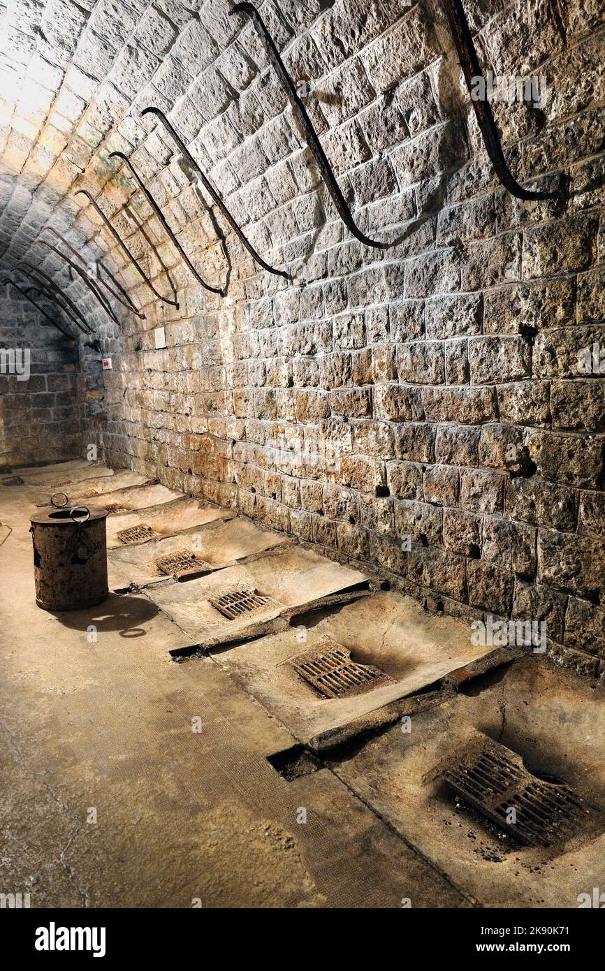 Frankreich, Maas, Douaumont, die Militärfestung von Douaumont, die Latrinen. Stockfoto