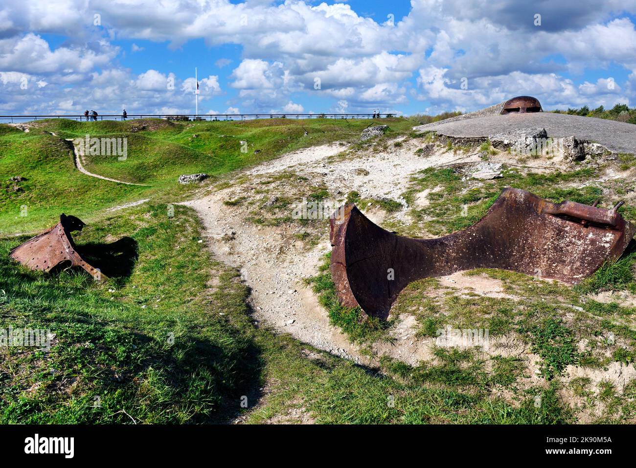 Frankreich, Maas, Fort von Vaux, Überreste der Schlacht. Stockfoto