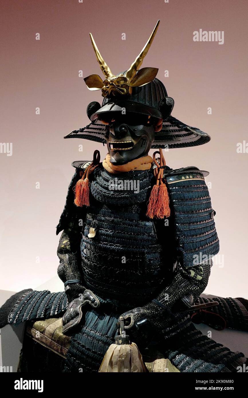 Frankreich, Guimet-Museum, Samurais-Rüstungen aus privaten Sammlungen. Stockfoto