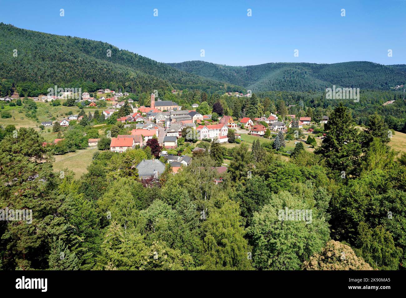 Frankreich, Elsass, Bas Rhin, Wangenbourg Engenthal. Stockfoto