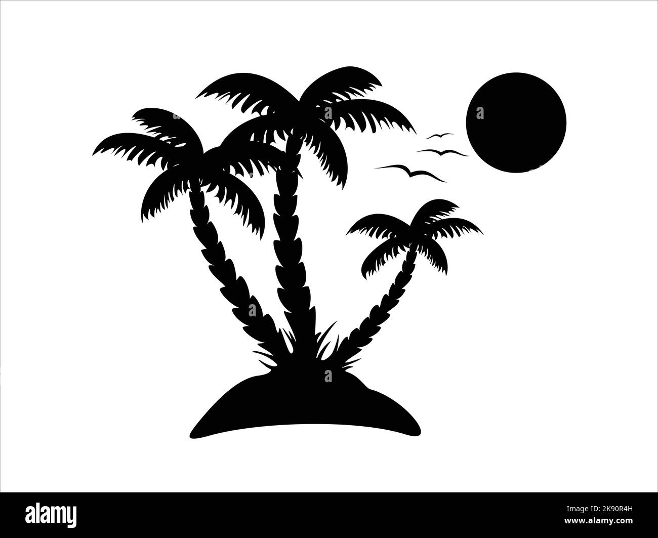 Silhouette von Palmen. Logos der Palme. Stock Vektor