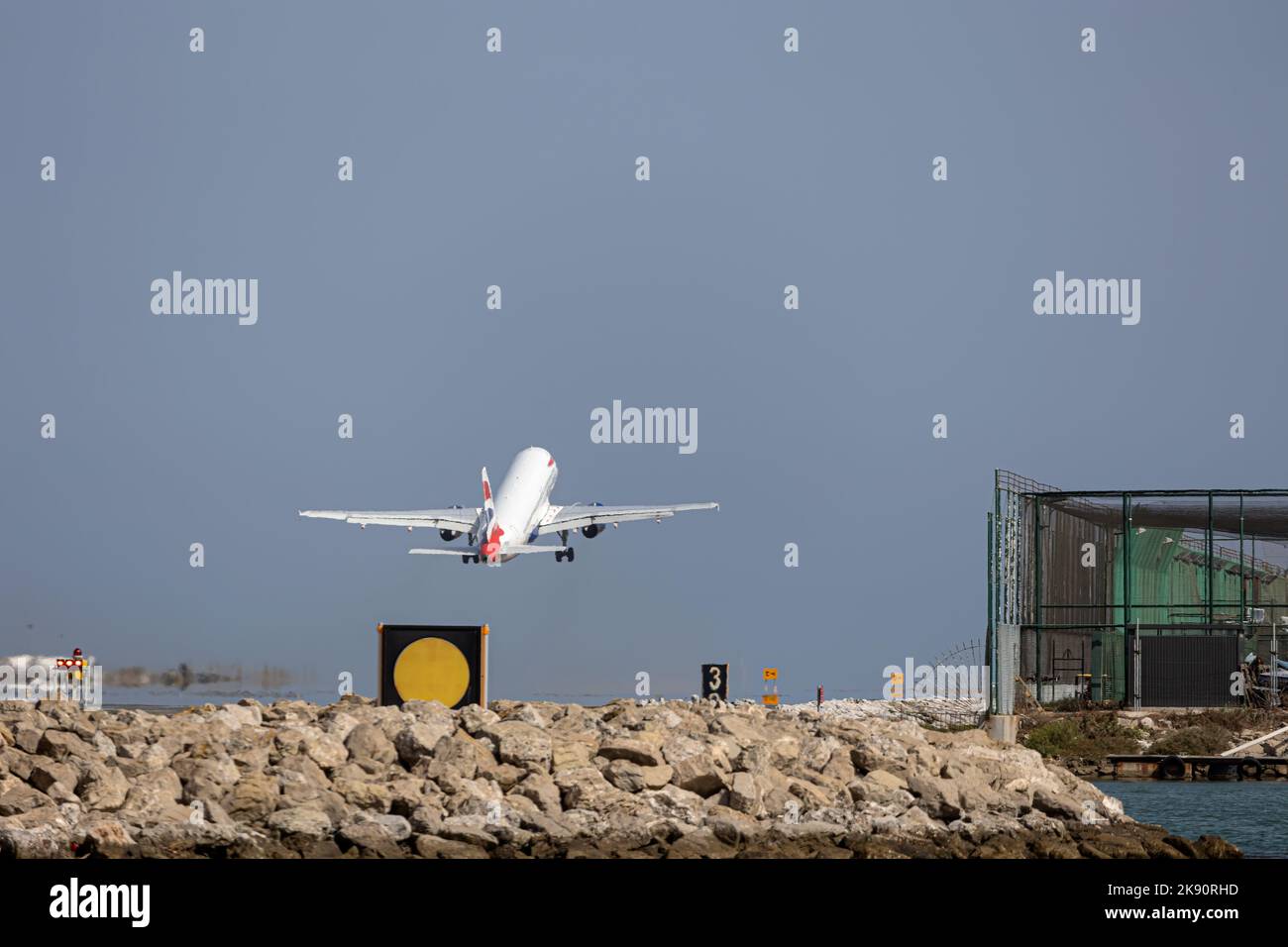 Flughafen Gibraltar Stockfoto