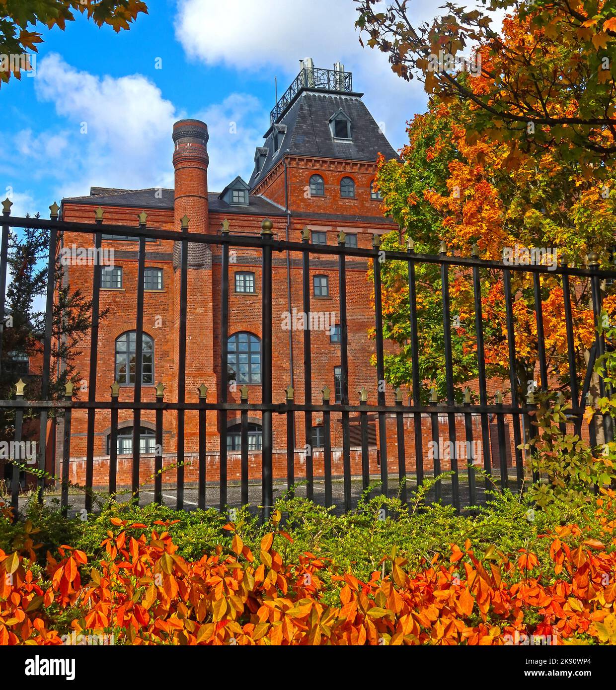 Old Greenall Whitley Brewery, Wilderspool, Warrington, Cheshire, England, VEREINIGTES KÖNIGREICH Stockfoto