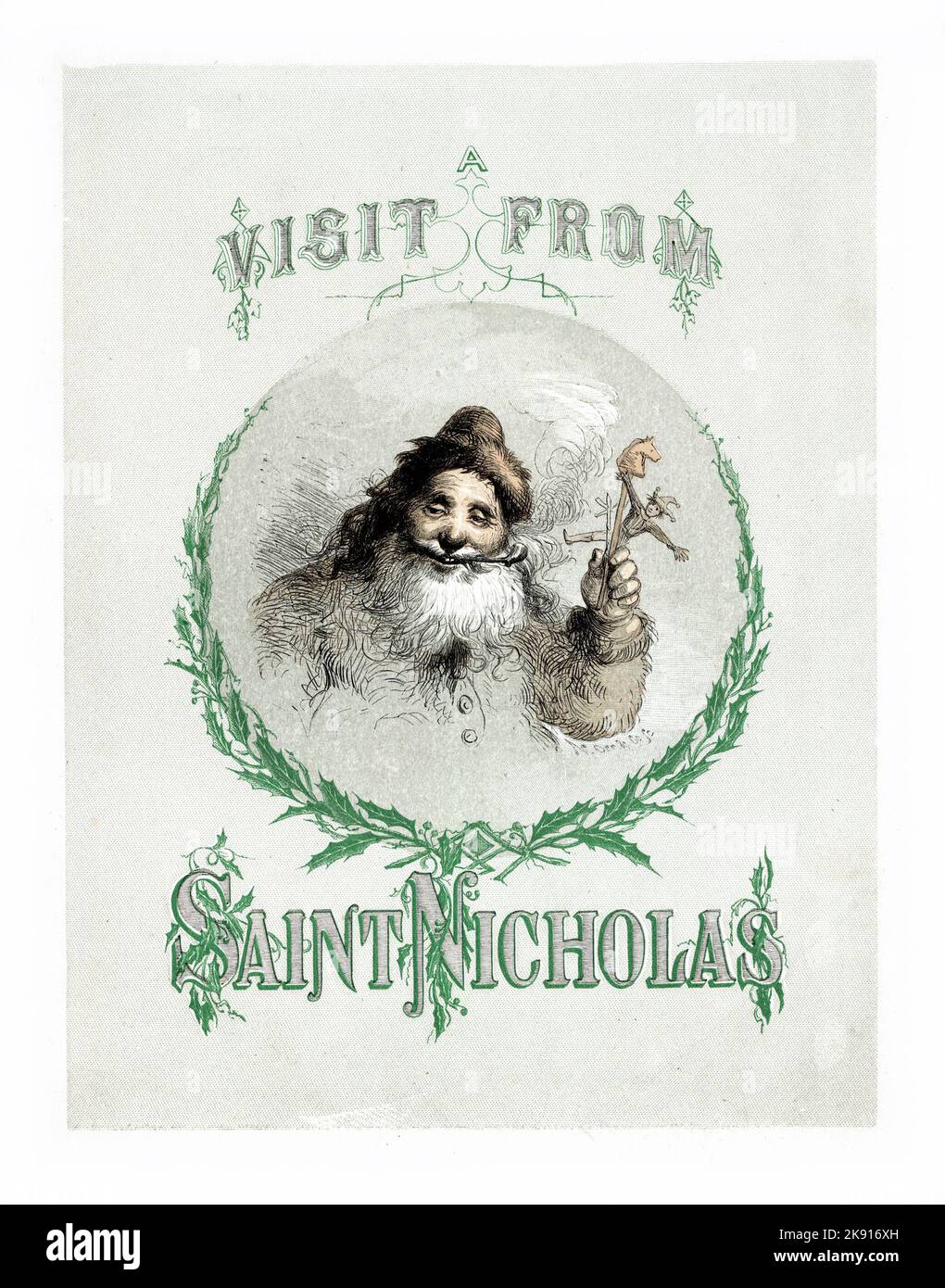 Ein Besuch von Saint Nicholk - page - New York - James G. Gregory, Verlag, 1862 Stockfoto