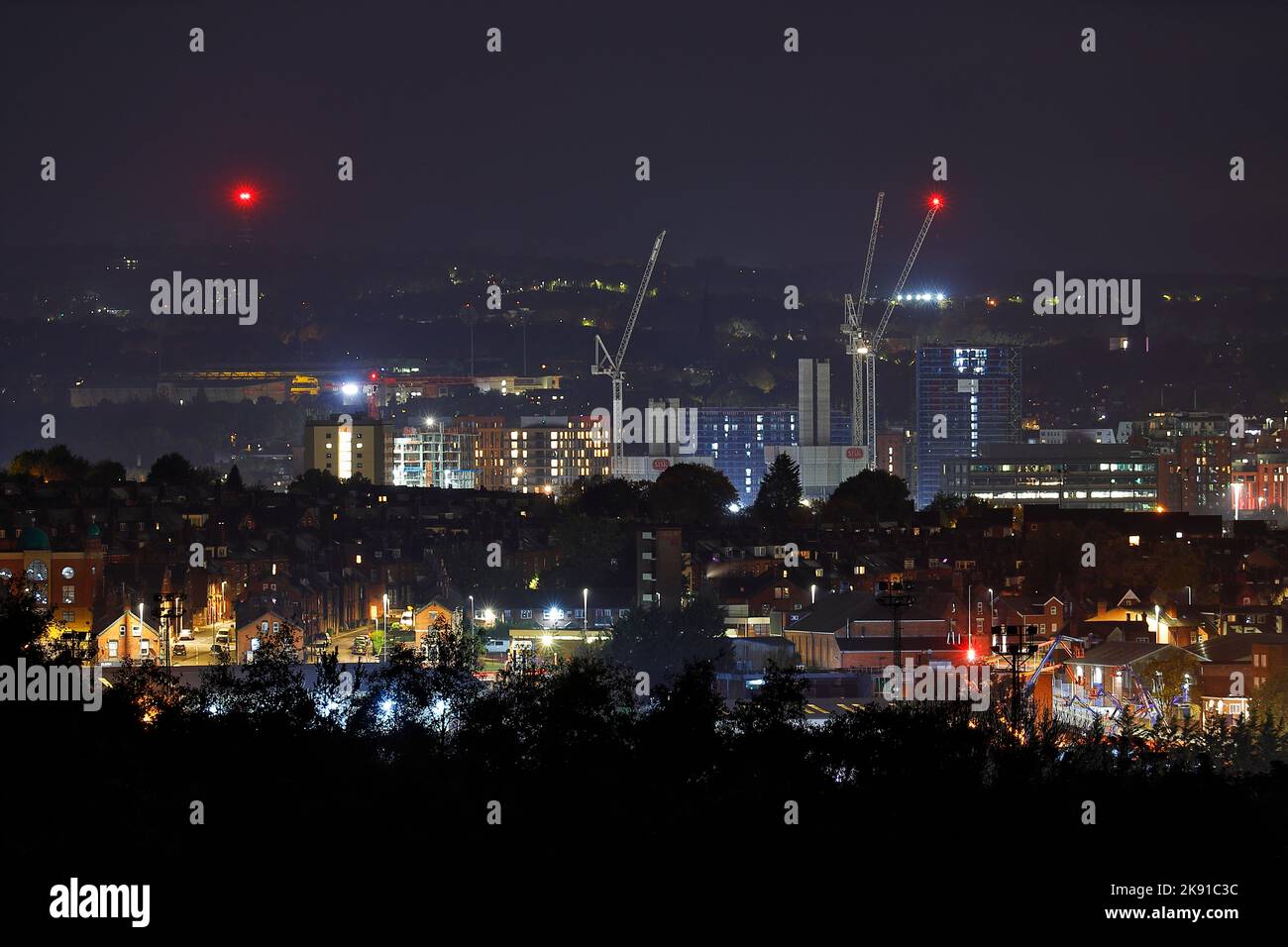 Ausblick auf 3 Neubauprojekte im Stadtzentrum von Leeds...Springwell Gardens, Latitude Purple & The Junction (Monk Bridge) Stockfoto