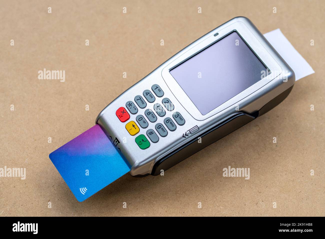 Gerät für die Verarbeitung von Zahlungen E-Commerce Stockfoto