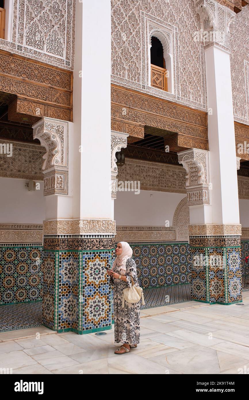 Ben Yousef Madrasa, Marrakesch Marokko Stockfoto