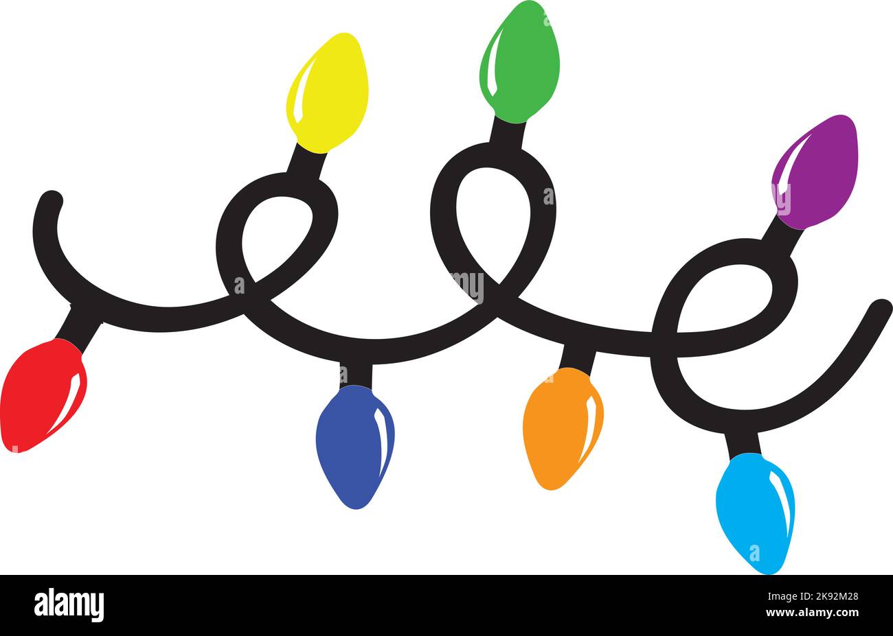 vektor-Illustration von Weihnachtslichtern, Weihnachtshintergrund. Stock Vektor