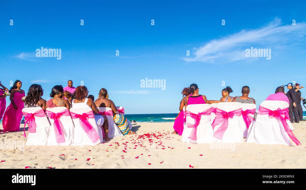 MIAMI BEACH, FL - 31. JULI 2013: Hochzeitsfeier von Jay und Juliet in South Beach in Miami Beach, USA. Nur 19 Prozent der Schwarzen leben in Miami an Stockfoto