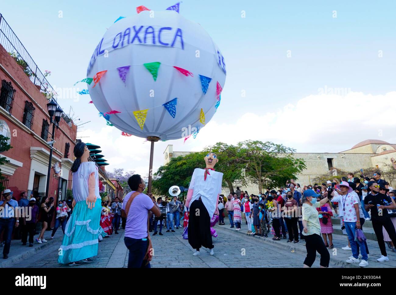 Social Entrepreneur Calenda Parade, Oaxaca-Stadt, Oaxaca, Mexiko Stockfoto