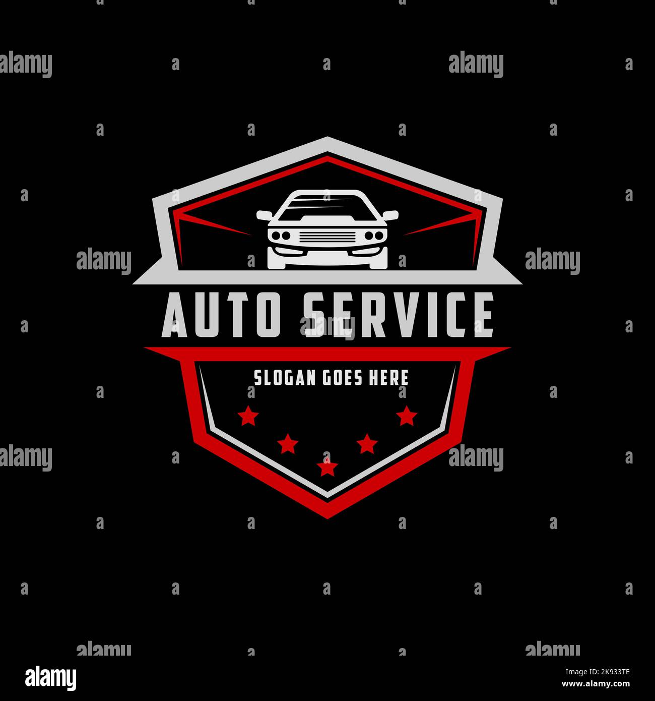 Automobil-Service-Logo Schild Design-Vektor, am besten für Kfz-Shop, Garage, Ersatzteile Logo Premium-Vektor Stock Vektor