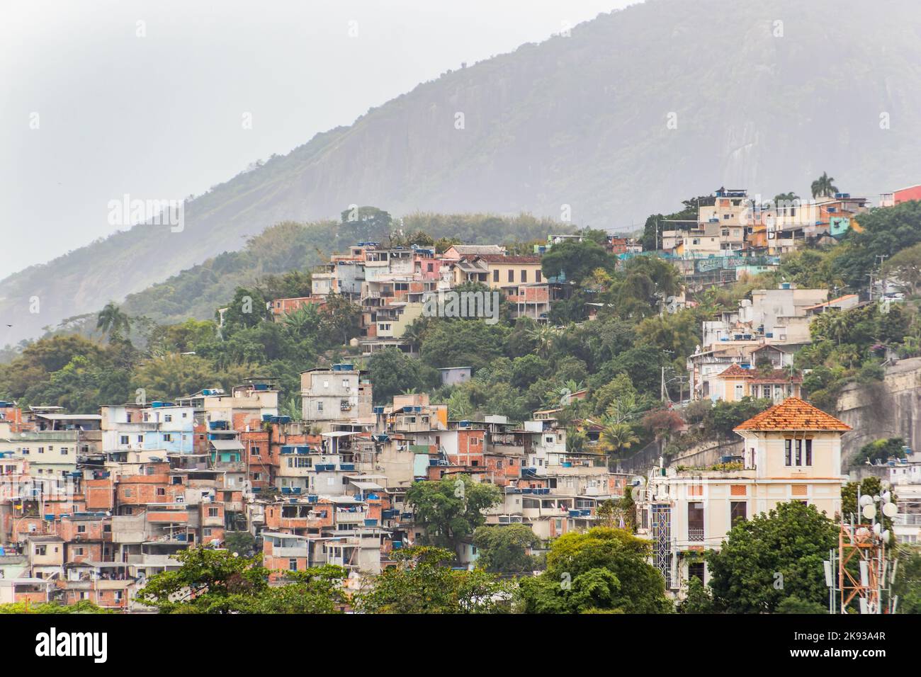 Santo Amaro Favela in Rio de Janeiro. Stockfoto