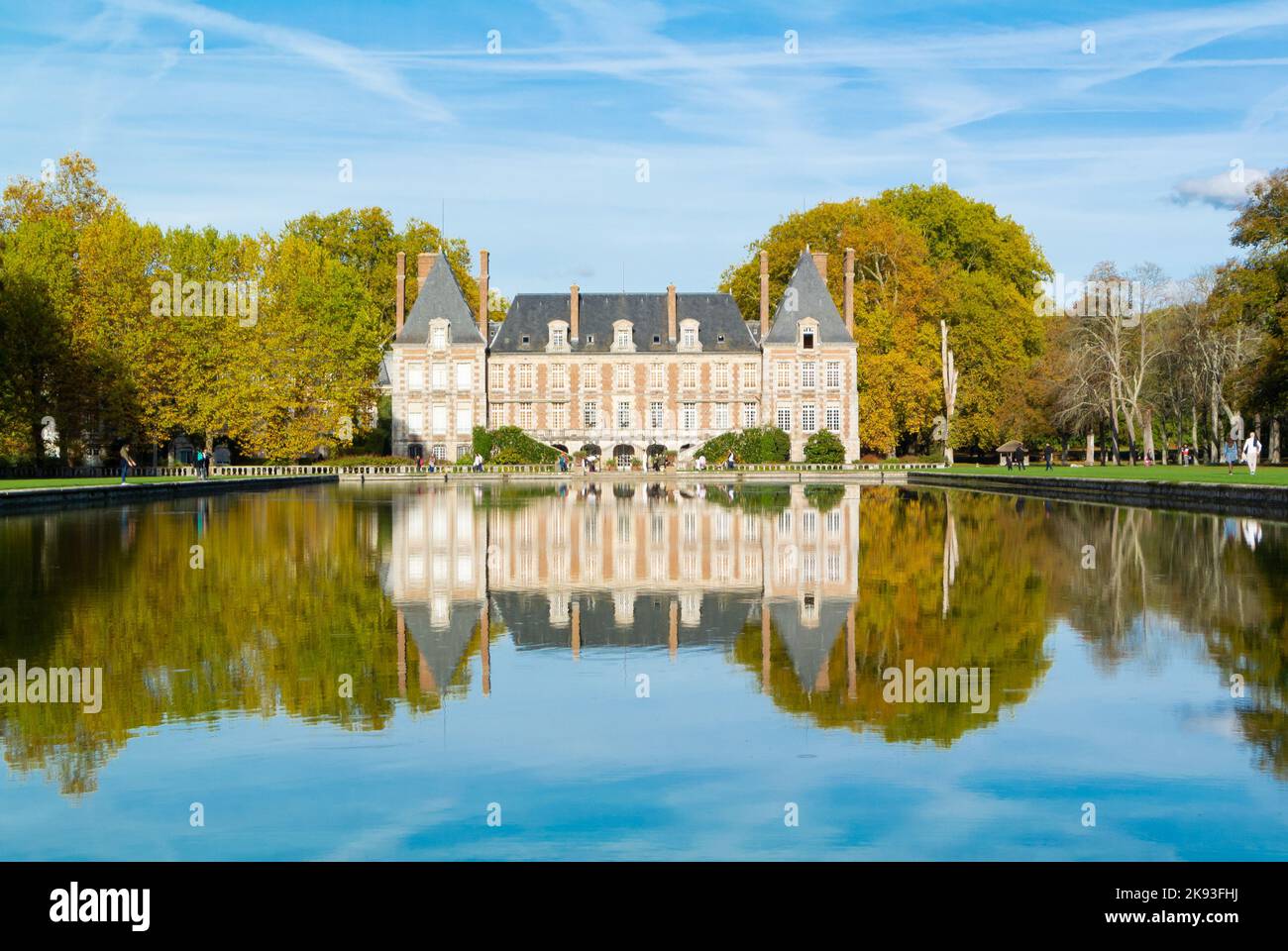 Courances, Essonne, Ile de France, Frankreich, 23.. Oktober, 2022: Chateau de Courances Stockfoto