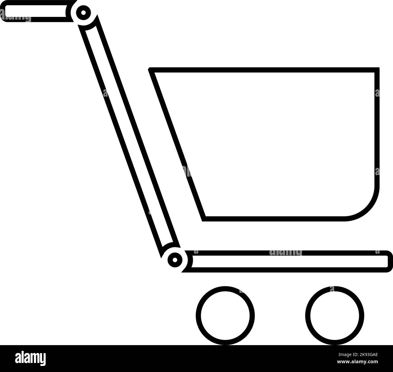 Einkaufssymbol für Einkaufswagen-Trolley Stock Vektor