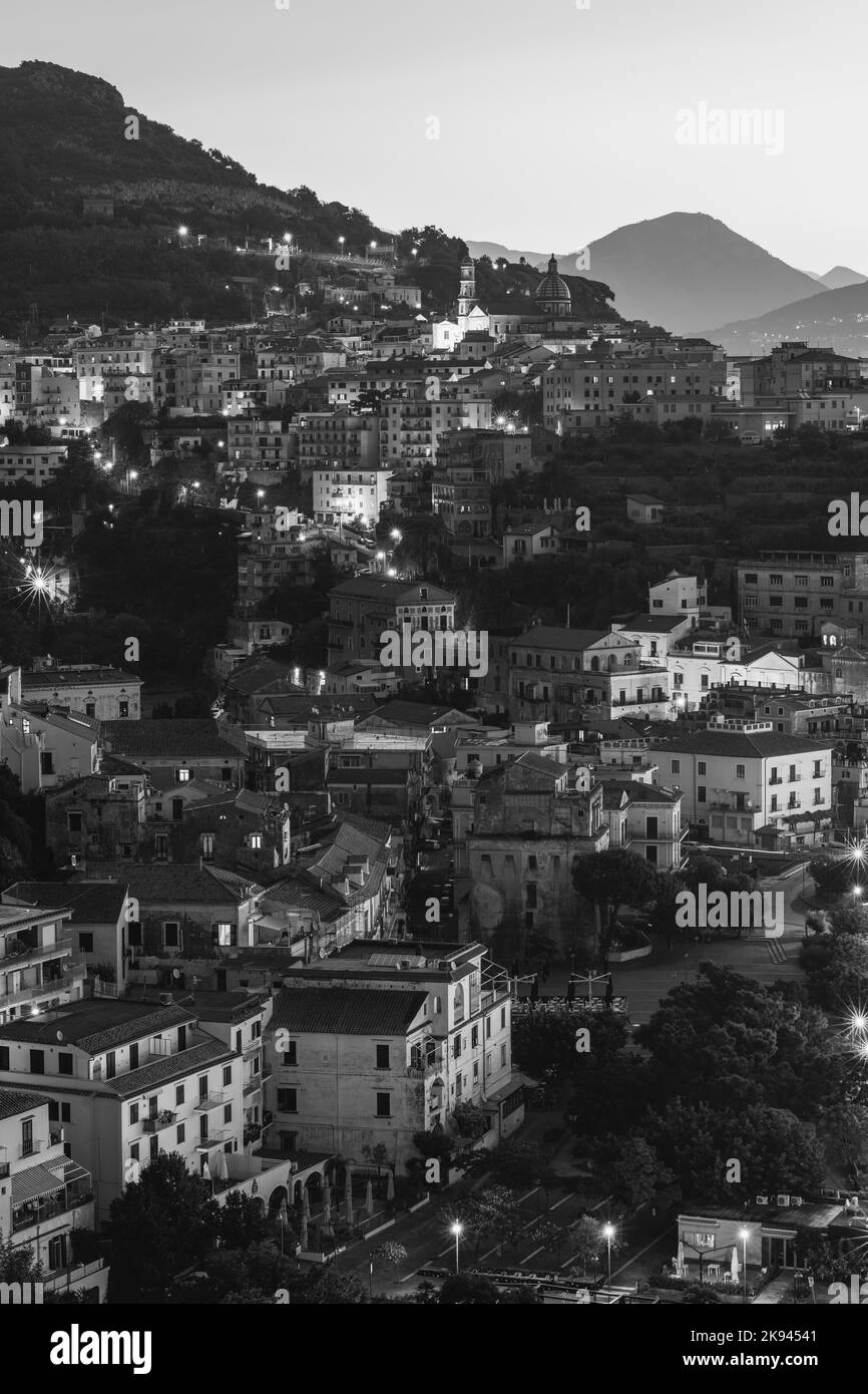 Blick auf Vietri sul Mare, Amalfiküste Stockfoto