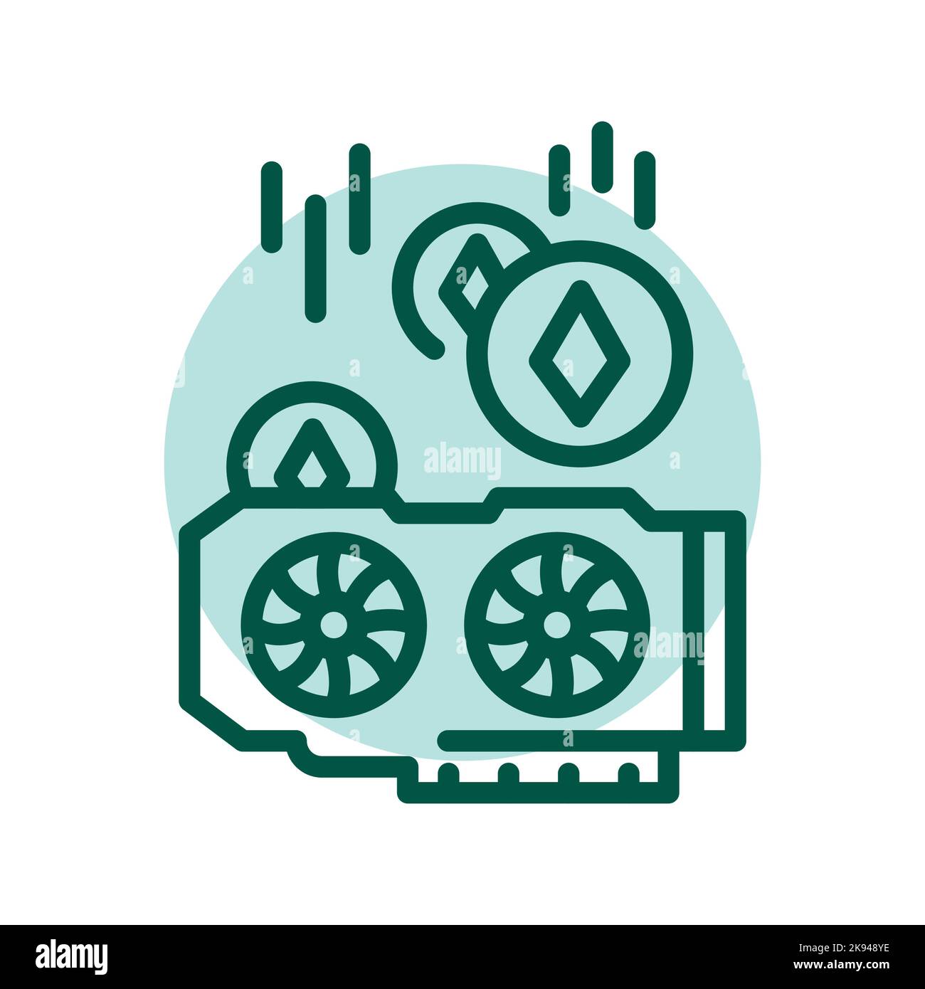 Symbol für die Gewinnlinie. Virtuelles Geld. Stock Vektor
