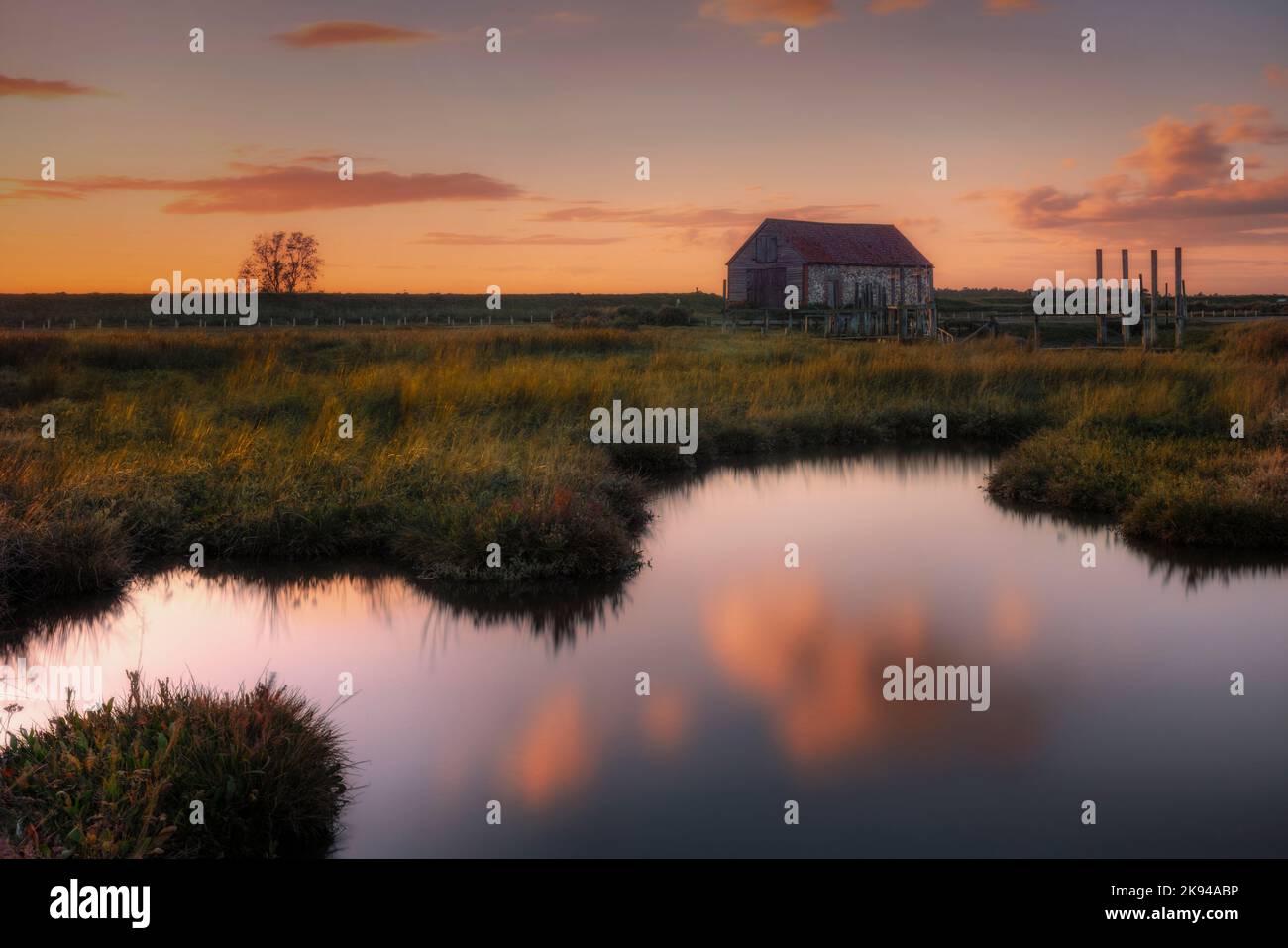 Thornham Old Harbour, Norfolk, England, Großbritannien Stockfoto