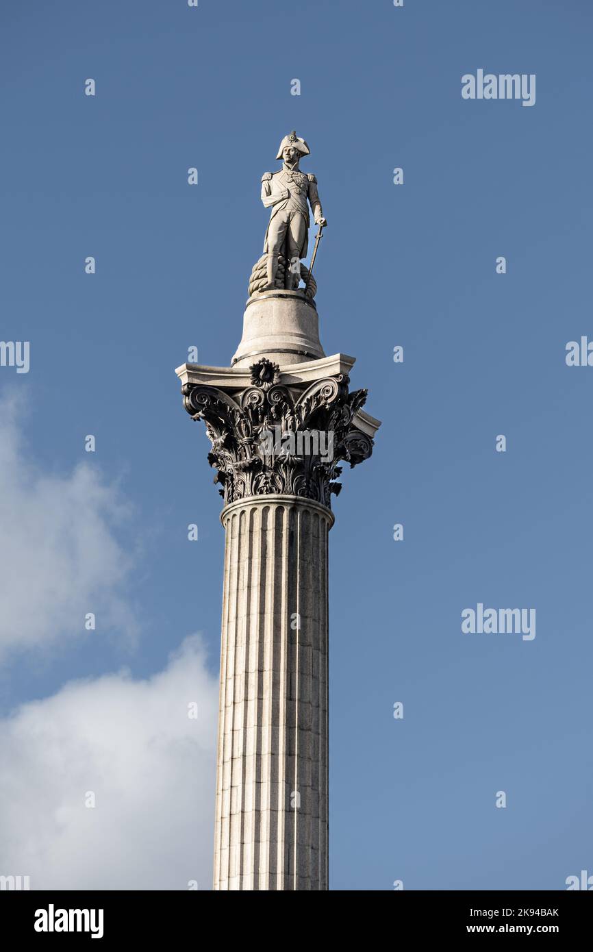 Nelson's Column, Traflagar Square, London Stockfoto