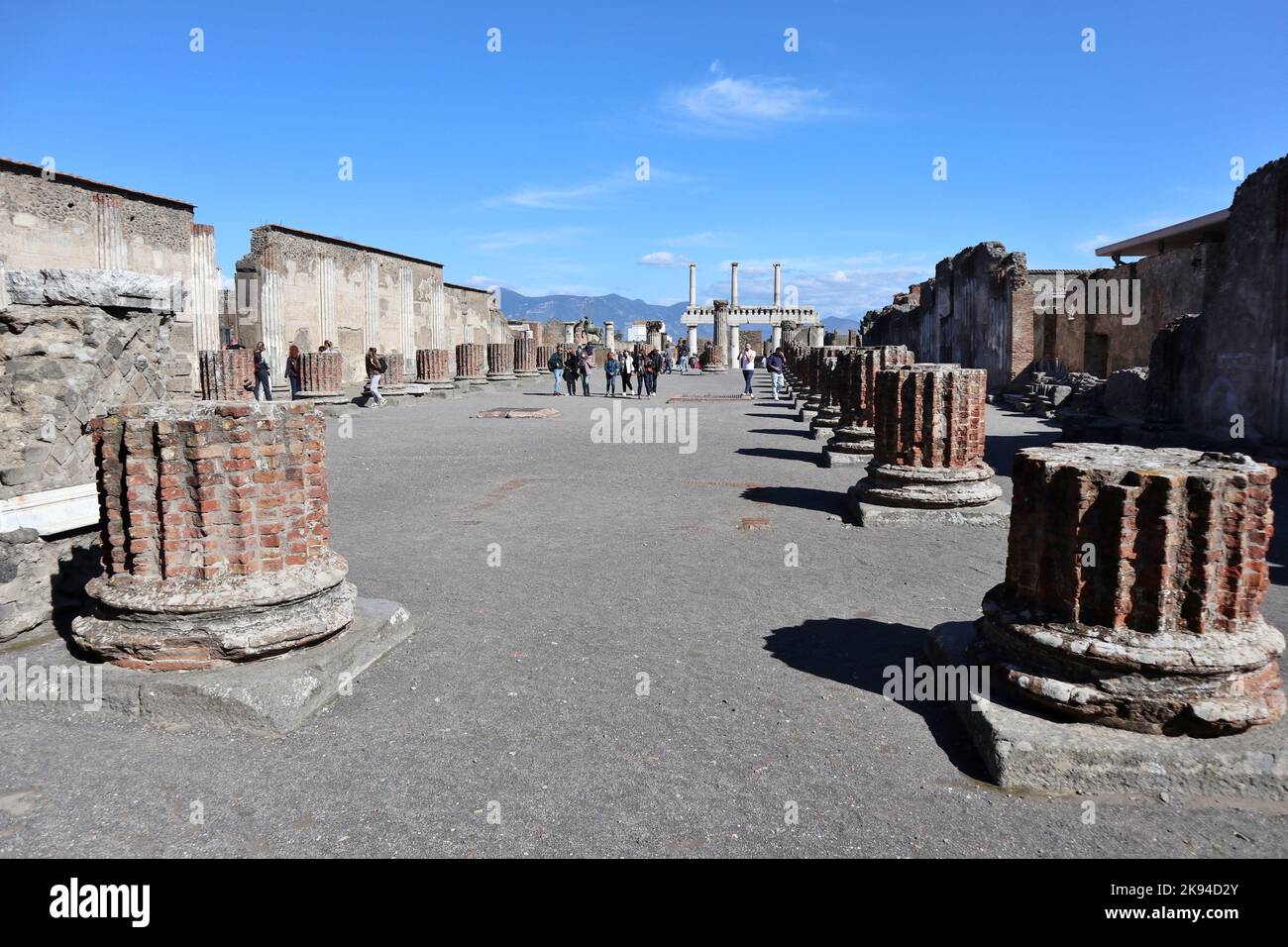 Pompei - Basilika Pompeiana Stockfoto