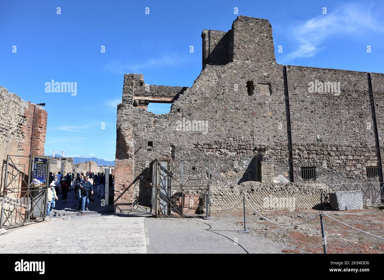 Pompei - Porta Marina dal Tempio di Venere Stockfoto