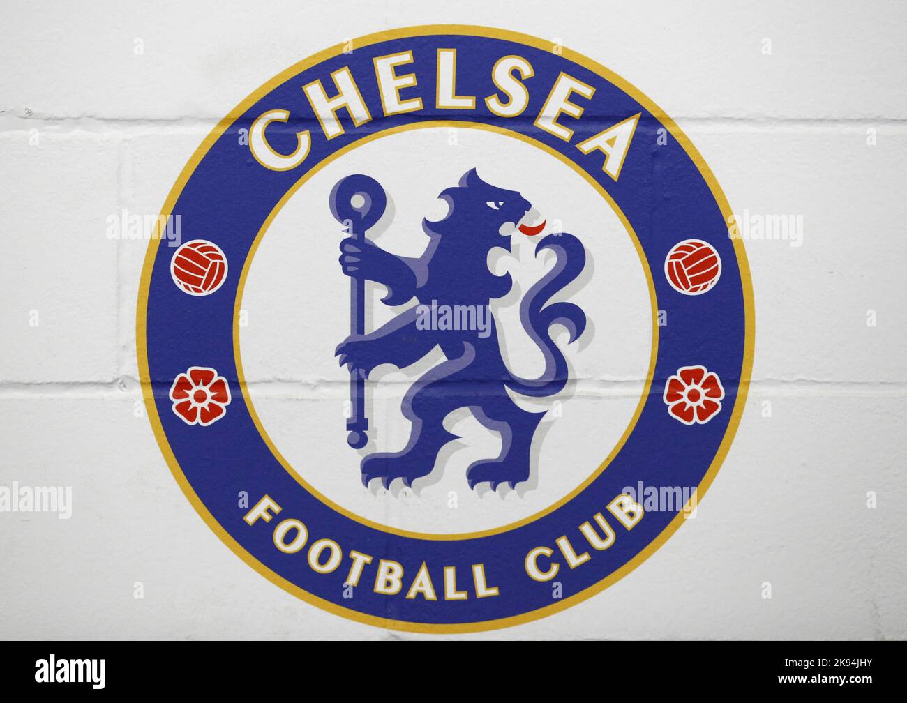 Aktenfoto vom 15-02-2021 eines Wandbildes von Chelsea an der Stamford Bridge, London. Chelsea hat Laurence Stewart zum technischen Direktor ernannt. Ausgabedatum: Mittwoch, 26. Oktober 2022 . Stockfoto