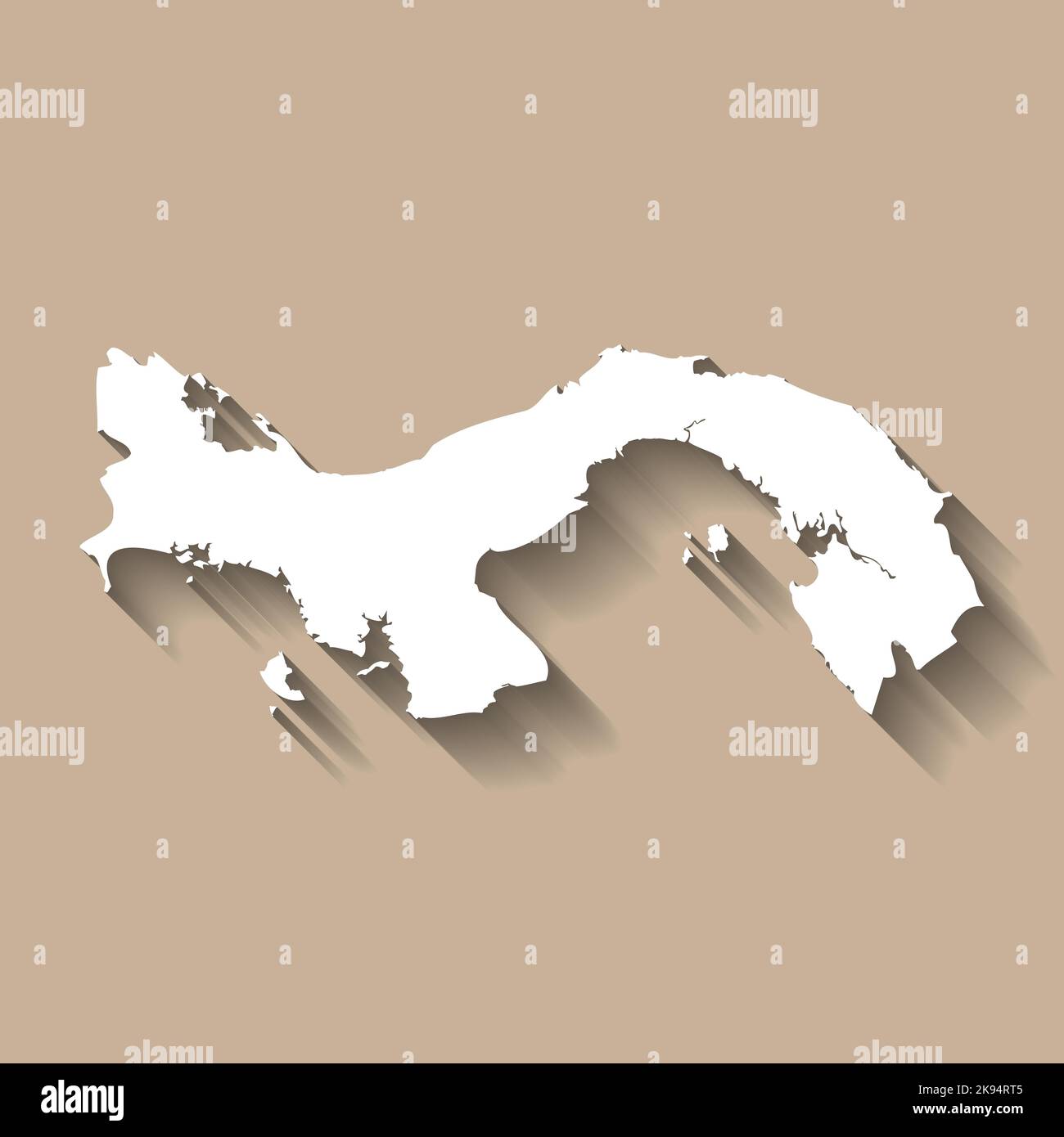 Panama Vektor Landkarte Silhouette Stock Vektor