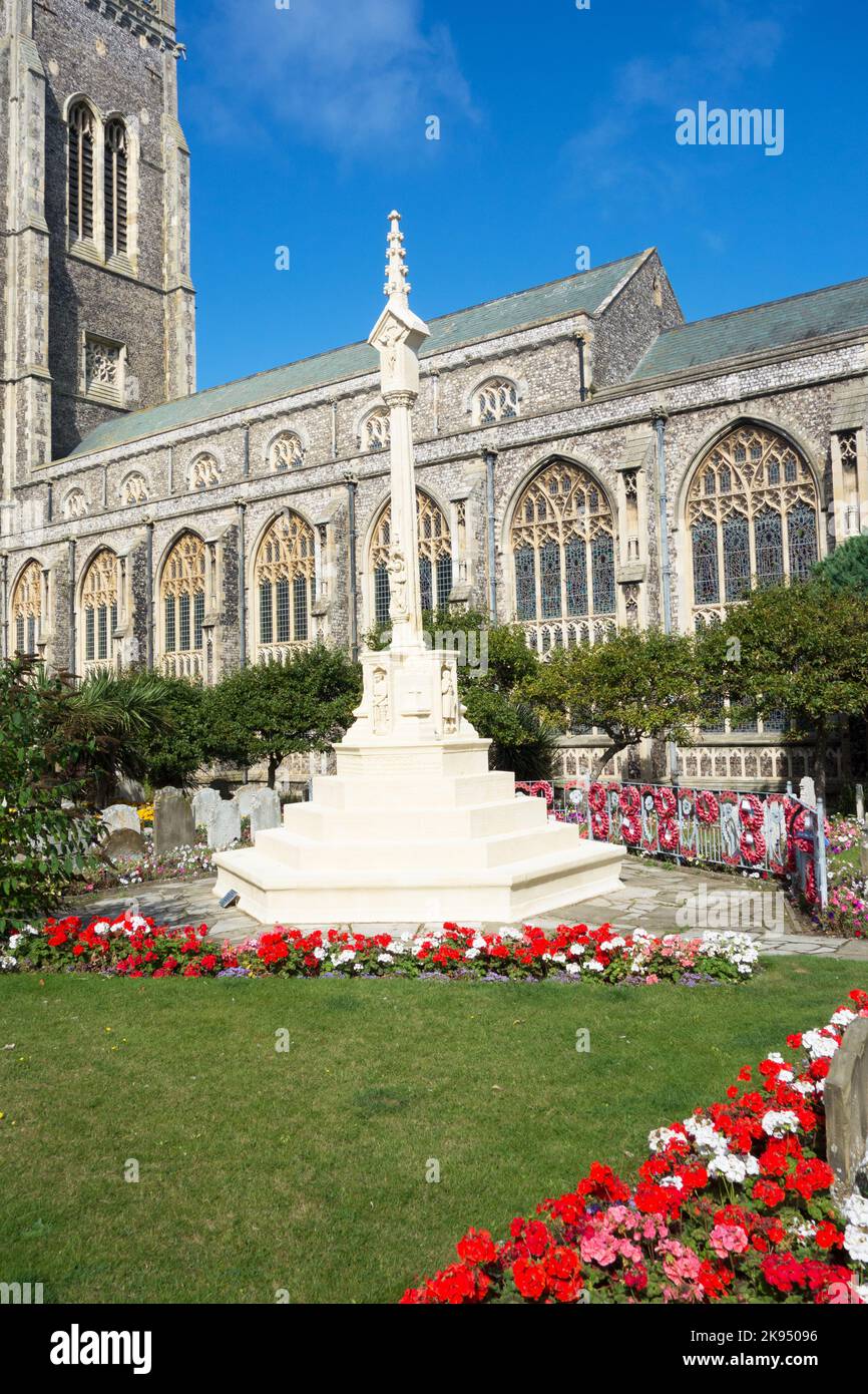 Das Kriegsdenkmal / Cenotaph in Cromer Norfolk UK Stockfoto