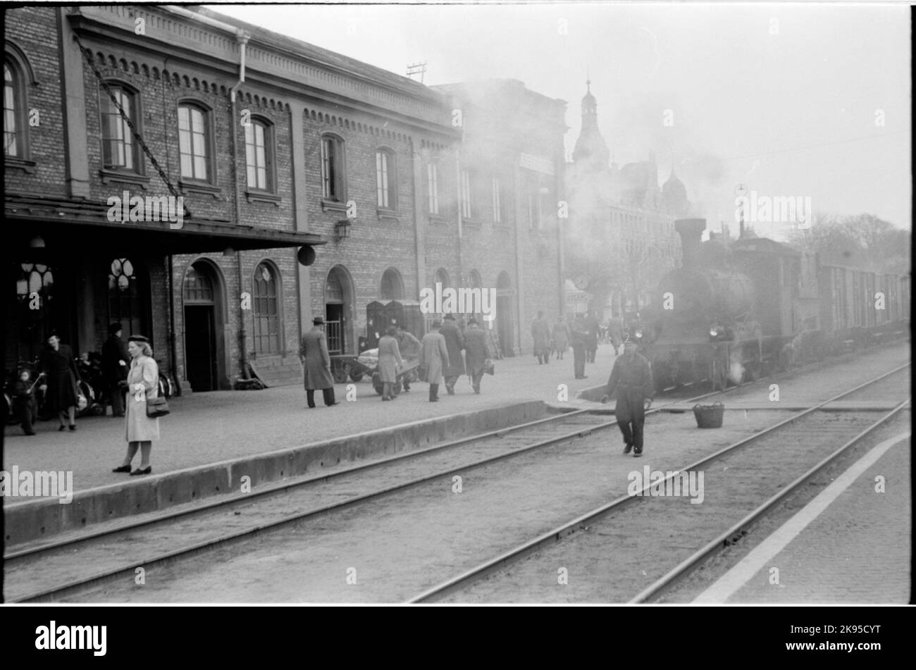 Bahnhof Kristianstad. Stockfoto