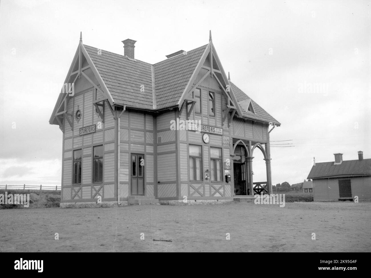 Bahnhof Sturefors. Stockfoto