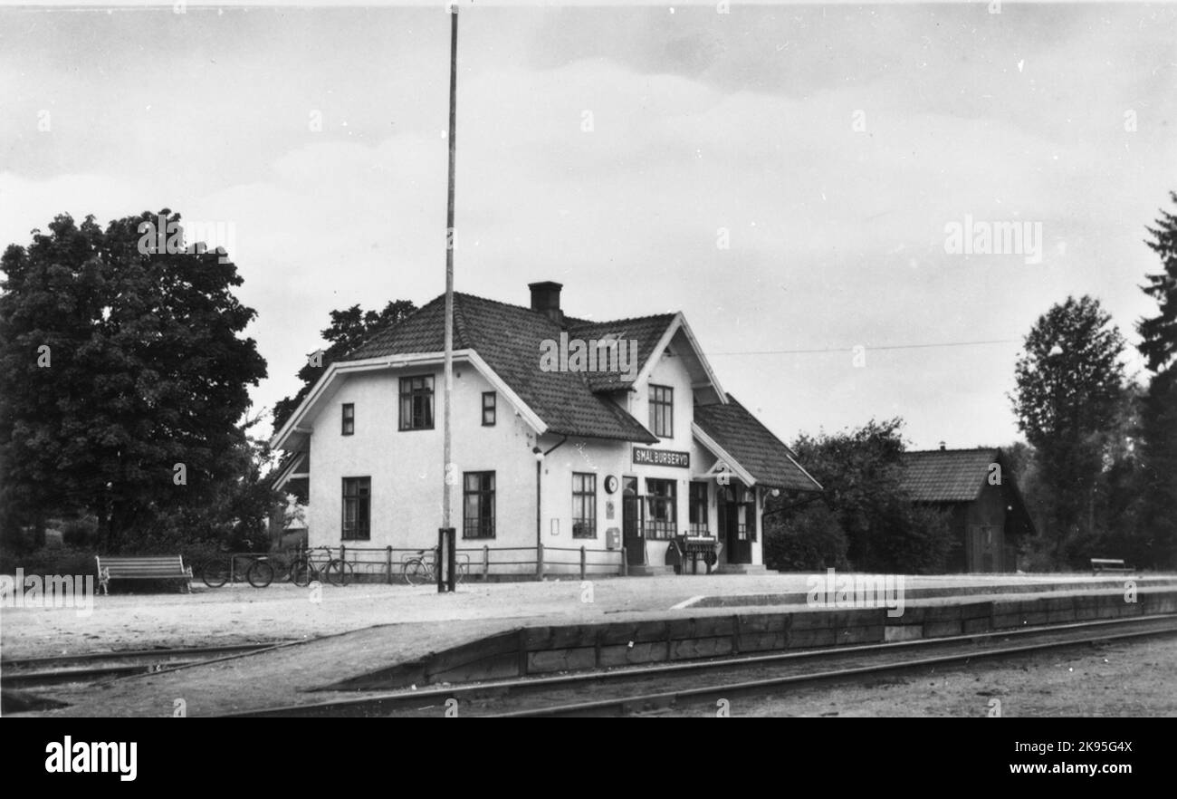 Bahnhof Smålands Burseryd. Stockfoto