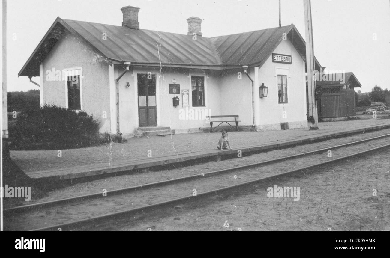 Bahnhof Ettebro Stockfoto