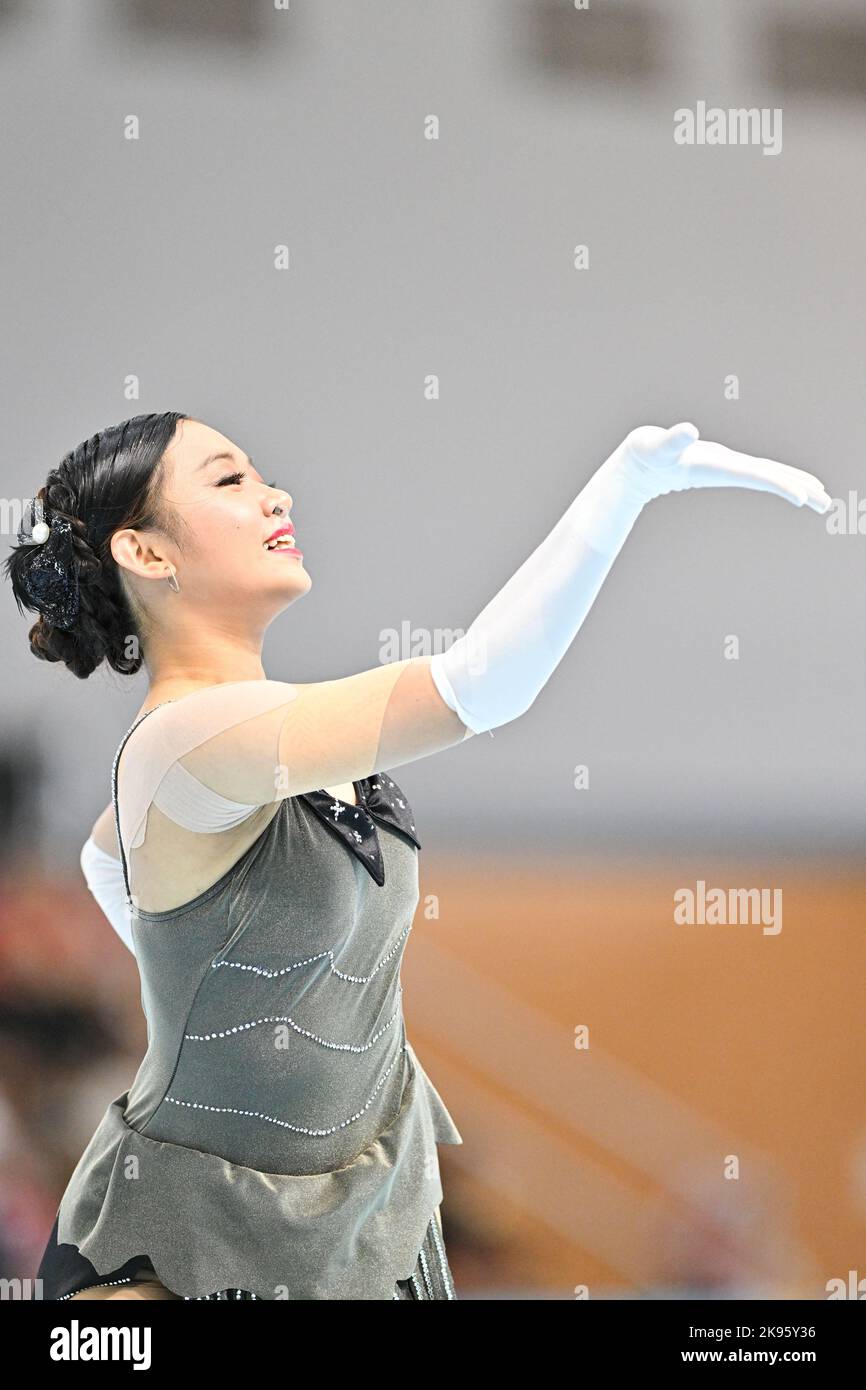 SHAO-JIE LEE, Taipei, tritt im Junior Ladies Solo Dance - Style Dance bei den Artistic World Skate Games 2022 im Youth Olympic Park - America Pavillon, am 25. Oktober 2022 in Buenos Aires, Argentinien auf. Quelle: Raniero Corbelletti/AFLO/Alamy Live News Stockfoto