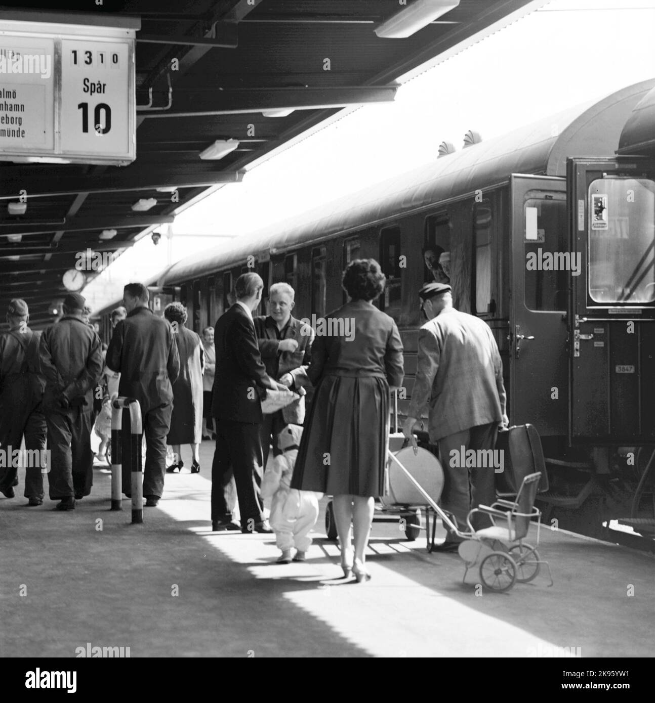 Stockholm Central, Track 10. Stockfoto