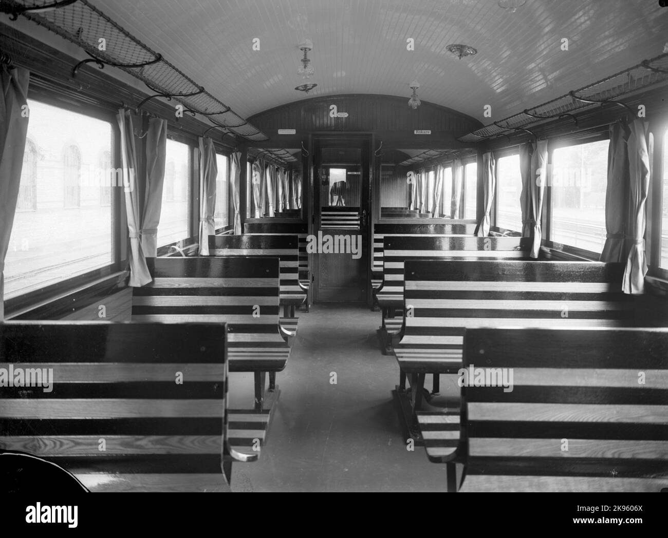 Landskrona & Helsingborgs Railways, L & HJ CDO 616, Interior. Stockfoto