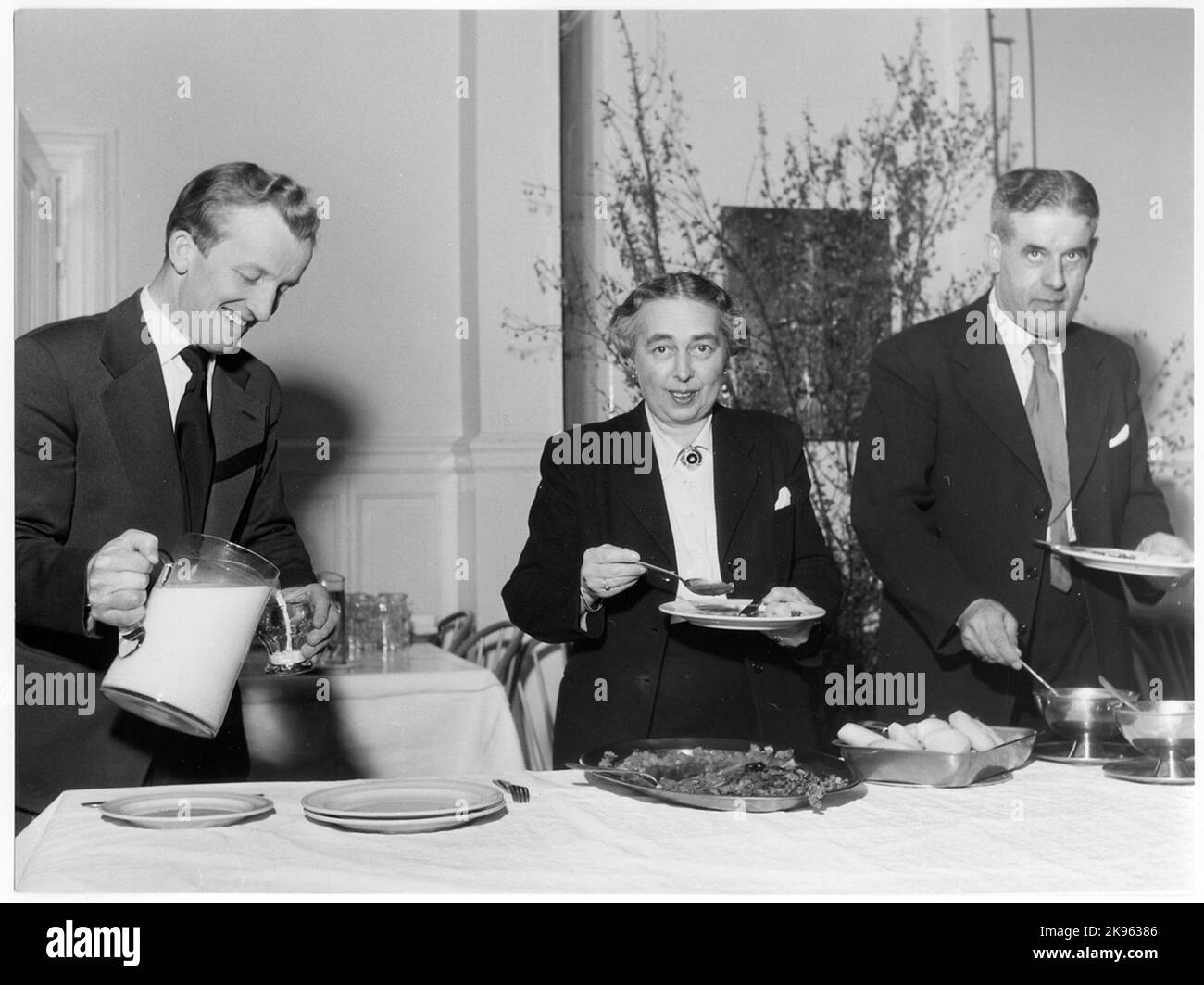 Essen im Rahmen des Verkehrsrates in Fredensborg. Stockfoto