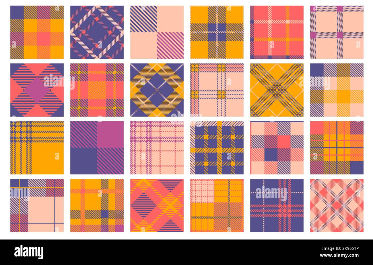 Tartanmuster. Nahtloses schottisches Karomuster, moderner geometrischer Tweed-Stoff für den Herbst in der Wintermode im Textildesign. Vektorstruktur Stock Vektor