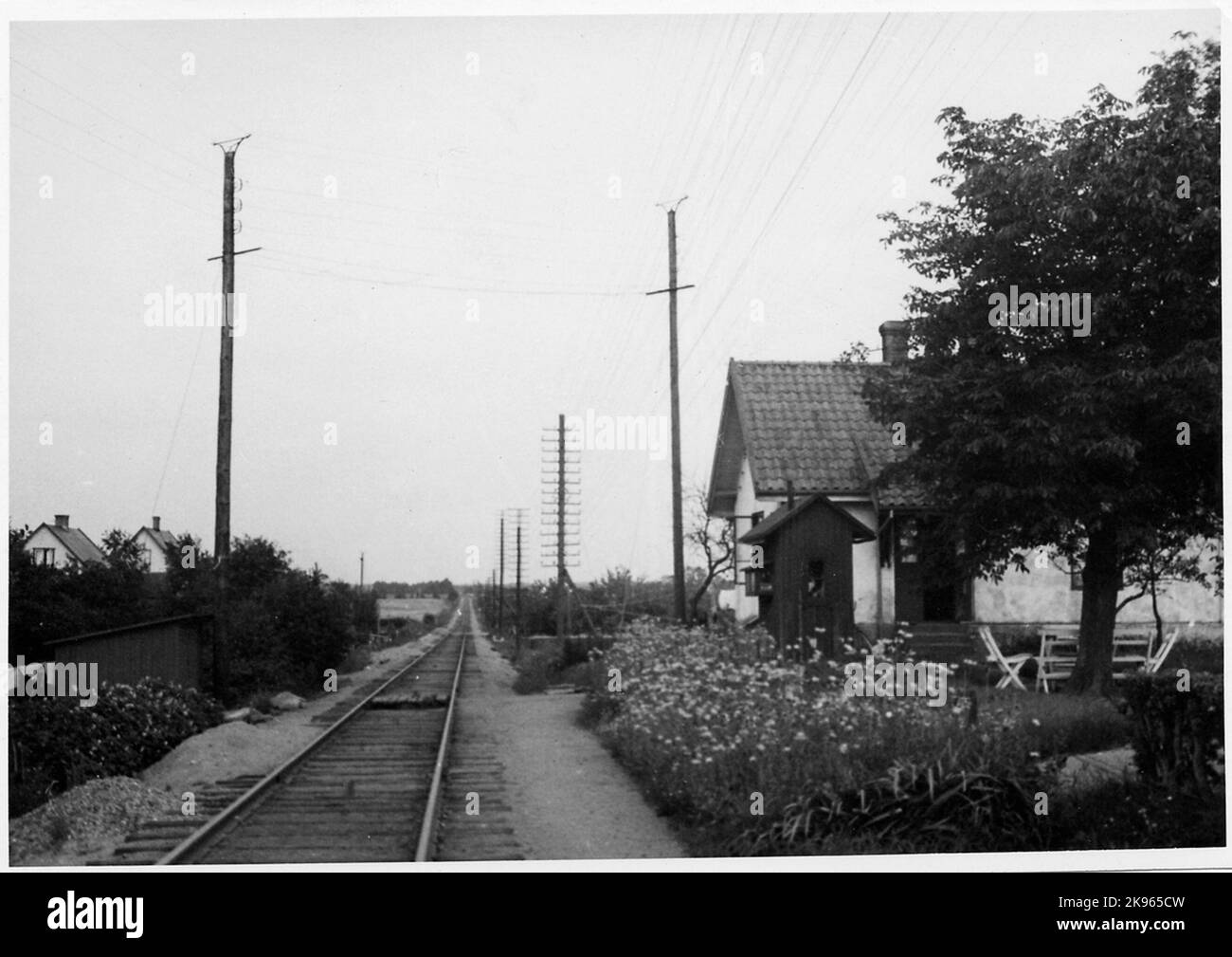 Linienbild, auf der Route zwischen Hyllstofta und der Klippe. Stockfoto